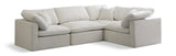 Plush Cream Velvet Modular Sectional 602Cream-Sec4C Meridian Furniture