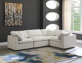 Plush Cream Velvet Modular Sectional 602Cream-Sec4C Meridian Furniture