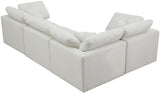 Plush Cream Velvet Modular Sectional 602Cream-Sec4C Meridian Furniture