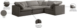 Plush Grey Velvet Modular Sectional 602Grey-Sec4C Meridian Furniture