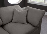 Plush Grey Velvet Modular Sectional 602Grey-Sec4C Meridian Furniture