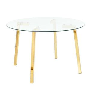 English Elm T1204-2 Round Tempered Glass Tabletop 47 Inch Dining Cafe or Workspace Surface W210P199312