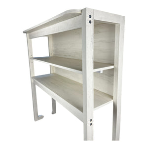 English Elm 31.5" 5-Tier Bakers Rack White+Black – Sturdy Particle Board Kitchen Shelves, Coffee Bar, Storage W1412P230432