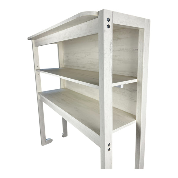 English Elm 31.5" 5-Tier Bakers Rack White+Black – Sturdy Particle Board Kitchen Shelves, Coffee Bar, Storage W1412P230432
