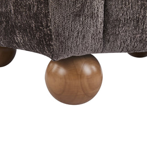 English Elm Christopher Knight Home® - Cozy Wingback Armchair with Plush Bouclé Upholstery, Solid Wood Legs, Timeless Elegant Comfort Dark Brown,Teak 32 L x 29.5 W x 26.75 H N776P293322D