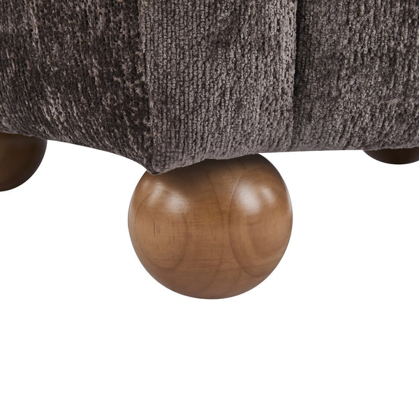 English Elm Christopher Knight Home® - Cozy Wingback Armchair with Plush Bouclé Upholstery, Solid Wood Legs, Timeless Elegant Comfort Dark Brown,Teak 32 L x 29.5 W x 26.75 H N776P293322D