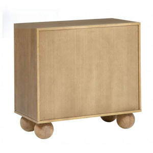 English Elm Boho Seagrass Woven Accent Cabinet with Arched Doors and Ball Feet for Entryway B011P474822