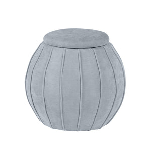 Crestview Collection Modern Chenille Ottoman With Hidden Storage - Stylish & Functional Accent For Your Living Room Space Gray Solid Wood Evfzr4340bgry