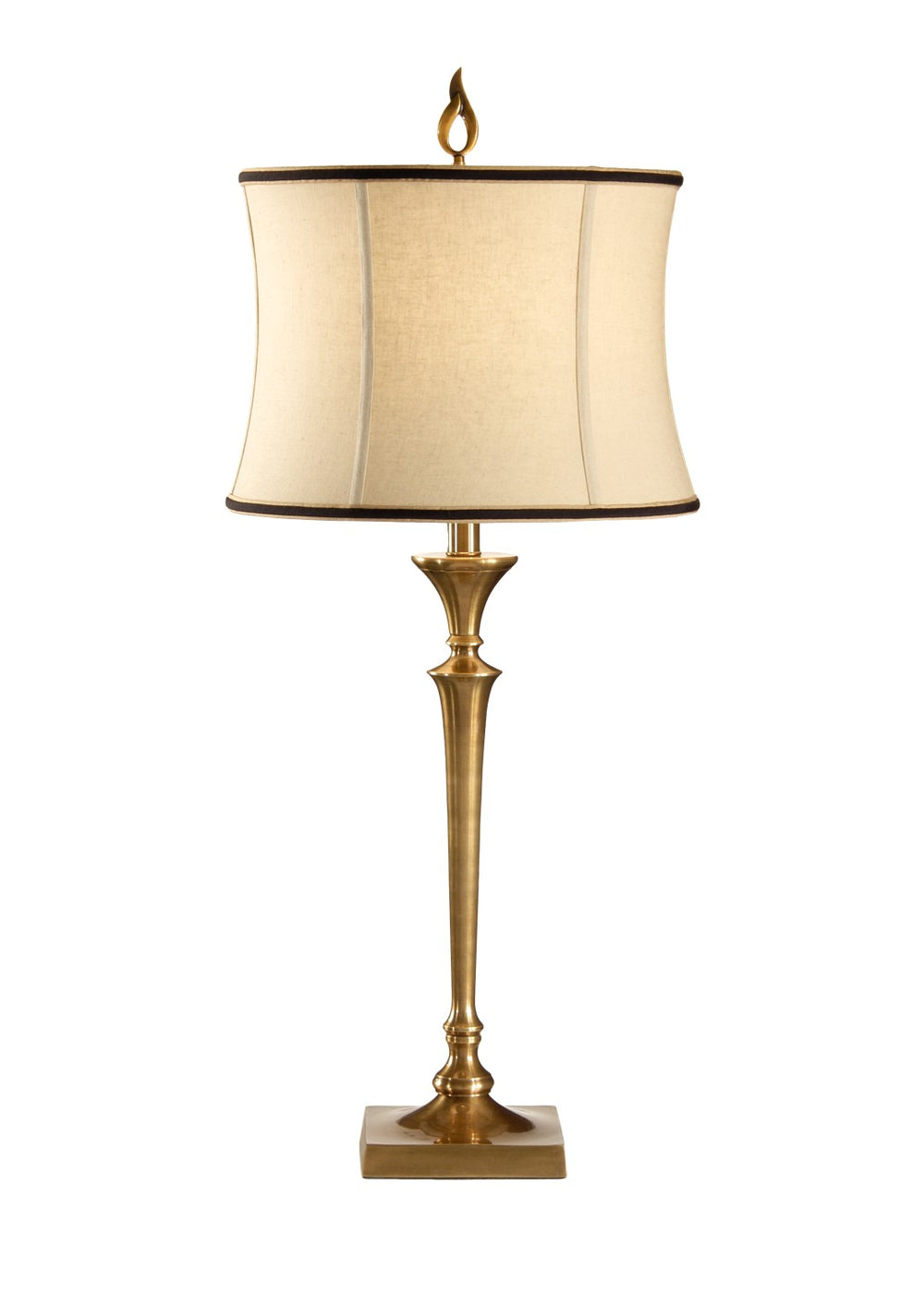 Wildwood Candlestick Antique-Rubbed Brass Table Lamp With Solid Brass Construction For Timeless Accent Lighting 60301