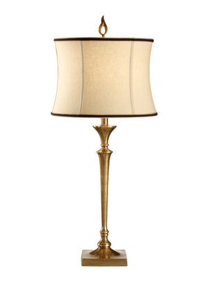 Wildwood Candlestick Antique-Rubbed Brass Table Lamp With Solid Brass Construction For Timeless Accent Lighting 60301