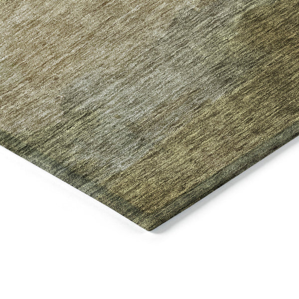 Homeroots 3' Enhance Your Space With A Stylish Fern Green & Beige Abstract Washable Indoor Outdoor Rug 3' X 5' Polyester 603017