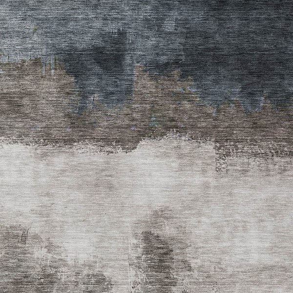 Homeroots 3' Enhance Your Space With A Stylish Fern Green & Beige Abstract Washable Indoor Outdoor Rug 5' X 8' Polyester 603024