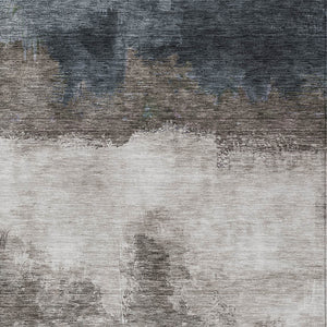 Homeroots 3' Enhance Your Space With A Stylish Fern Green & Beige Abstract Washable Indoor Outdoor Rug 8' X 10' Polyester 603026