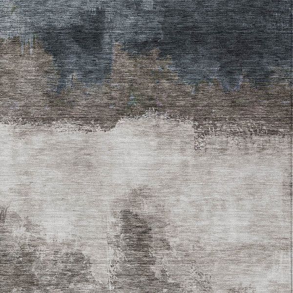 Homeroots 3' Enhance Your Space With A Stylish Fern Green & Beige Abstract Washable Indoor Outdoor Rug 8' X 10' Polyester 603026