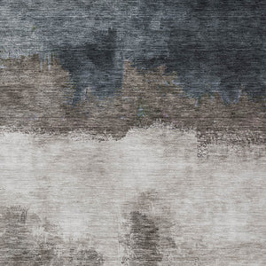 Homeroots 3' Enhance Your Space With A Stylish Fern Green & Beige Abstract Washable Indoor Outdoor Rug 10' X 14' Polyester 603028