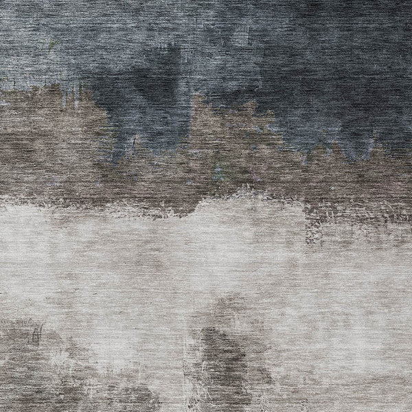 Homeroots 3' Enhance Your Space With A Stylish Fern Green & Beige Abstract Washable Indoor Outdoor Rug 10' X 14' Polyester 603028