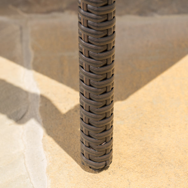 English Elm Christopher Knight Home® - SAN Rattan Dining Chair with Cushion – Weather-Resistant Wicker, Stackable, No-Assembly, Modern Patio Seating Brown Multi 60303.00CMBN