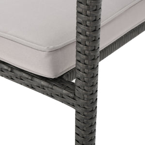 English Elm Christopher Knight Home® - SAN Rattan Dining Chair with Cushion – Weather-Resistant Wicker, Stackable, No-Assembly, Modern Patio Seating Grey 60303.00C