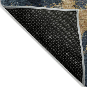 Homeroots 3' Washable Abstract Indoor Outdoor Area Rug In Brown, Light Gray & Black – Stylish & Durable Design 8' X 10' Polyester 603050