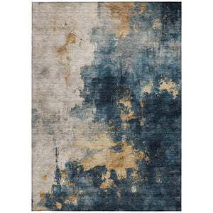 Homeroots 3' Washable Abstract Indoor Outdoor Area Rug In Brown, Light Gray & Black – Stylish & Durable Design 10' X 14' Polyester 603052