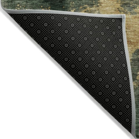 Homeroots 3' Washable Abstract Indoor Outdoor Area Rug In Brown, Light Gray & Black – Stylish & Durable Design 3' X 5' Polyester 603053