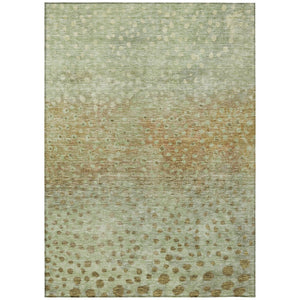 HomeRoots 5' Abstract Artichoke Green Indoor Outdoor Area Rug - Durable, Washable, Modern Design for All Spaces 5' X 8' 603072