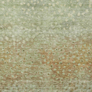 Homeroots 3' Stylish Artichoke Green Abstract Washable Area Rug For Indoor And Outdoor Spaces, Durable Design 5' X 8' Polyester 603072