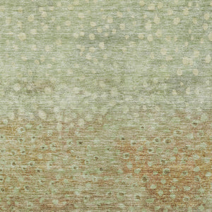 Homeroots 3' Stylish Artichoke Green Abstract Washable Area Rug For Indoor And Outdoor Spaces, Durable Design 8' X 10' Polyester 603074