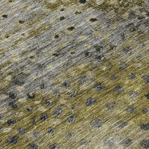 Homeroots 3' Stylish Artichoke Green Abstract Washable Area Rug For Indoor And Outdoor Spaces, Durable Design 8' Round Polyester 603079