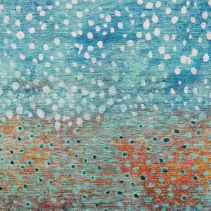 Homeroots 3' Stylish Artichoke Green Abstract Washable Area Rug For Indoor And Outdoor Spaces, Durable Design 3' X 5' Polyester 603083