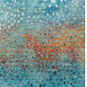 Homeroots 3' Stylish Artichoke Green Abstract Washable Area Rug For Indoor And Outdoor Spaces, Durable Design 8' X 10' Polyester 603086