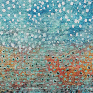 Homeroots 3' Stylish Artichoke Green Abstract Washable Area Rug For Indoor And Outdoor Spaces, Durable Design 10' X 14' Polyester 603088