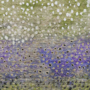 Homeroots 3' Stylish Artichoke Green Abstract Washable Area Rug For Indoor And Outdoor Spaces, Durable Design 3' X 5' Polyester 603089