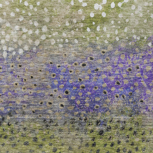 Homeroots 3' Stylish Artichoke Green Abstract Washable Area Rug For Indoor And Outdoor Spaces, Durable Design 10' X 14' Polyester 603094