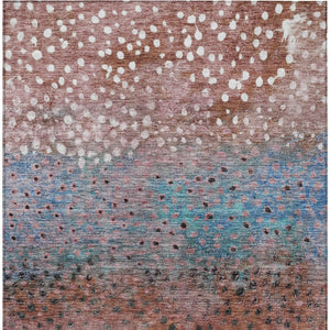 Homeroots 3' Stylish Artichoke Green Abstract Washable Area Rug For Indoor And Outdoor Spaces, Durable Design 3' X 5' Polyester 603095