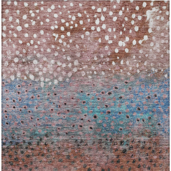 Homeroots 3' Stylish Artichoke Green Abstract Washable Area Rug For Indoor And Outdoor Spaces, Durable Design 3' X 5' Polyester 603095