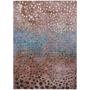 Homeroots 3' Stylish Artichoke Green Abstract Washable Area Rug For Indoor And Outdoor Spaces, Durable Design 9' X 12' Polyester 603099