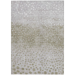 Homeroots 3' Stylish Artichoke Green Abstract Washable Area Rug For Indoor And Outdoor Spaces, Durable Design 5' X 8' Polyester 603108