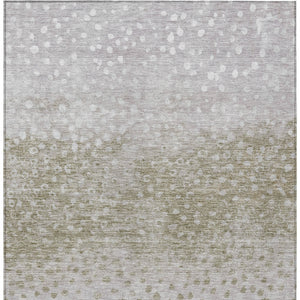 Homeroots 3' Stylish Artichoke Green Abstract Washable Area Rug For Indoor And Outdoor Spaces, Durable Design 5' X 8' Polyester 603108