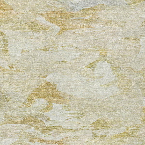 Homeroots 3' Beige Green Brown Abstract Washable Area Rug - Perfect For Indoor And Outdoor Spaces, Durable Design 5' X 8' Polyester 603114