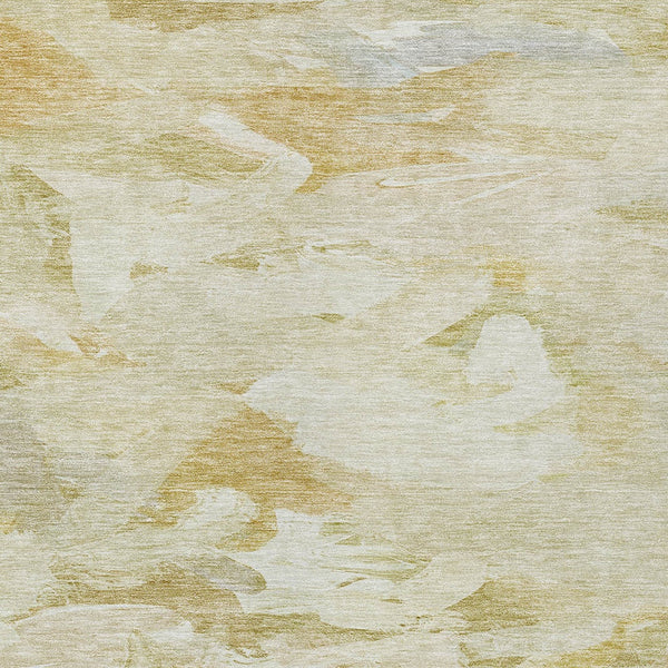 Homeroots 3' Beige Green Brown Abstract Washable Area Rug - Perfect For Indoor And Outdoor Spaces, Durable Design 10' X 14' Polyester 603118