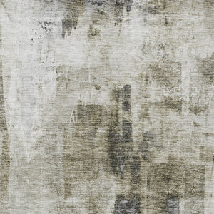 Homeroots 3' Stylish Mint Green And Gray Abstract Washable Area Rug For Indoor And Outdoor Spaces 8' X 10' Polyester 603152