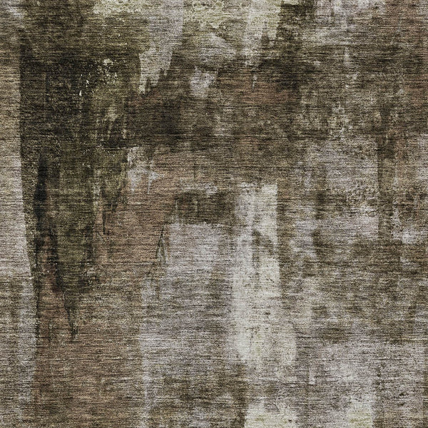 Homeroots 3' Stylish Brown Black And Beige Abstract Washable Area Rug For Indoor And Outdoor Spaces 10' X 14' Polyester 603160