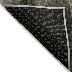 Homeroots 3' Stylish Brown Black And Beige Abstract Washable Area Rug For Indoor And Outdoor Spaces 3' X 5' Polyester 603161