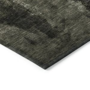Homeroots 3' Stylish Brown Black And Beige Abstract Washable Area Rug For Indoor And Outdoor Spaces 5' X 8' Polyester 603162