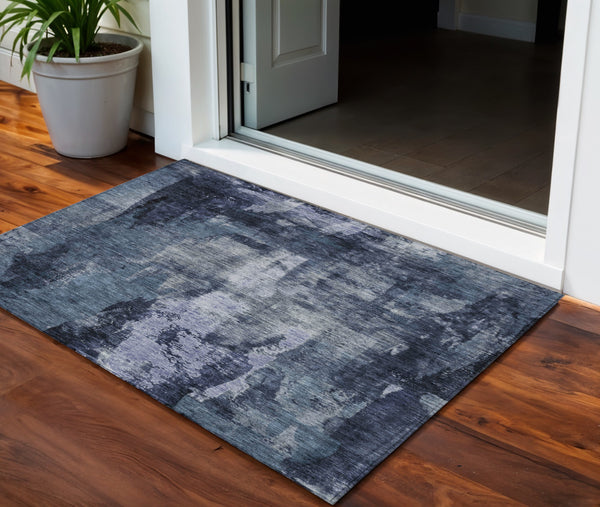 Homeroots 3' Stylish Brown Black And Beige Abstract Washable Area Rug For Indoor And Outdoor Spaces 3' X 5' Polyester 603167