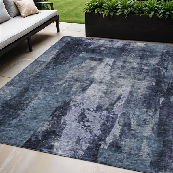Homeroots 3' Stylish Brown Black And Beige Abstract Washable Area Rug For Indoor And Outdoor Spaces 5' X 8' Polyester 603168