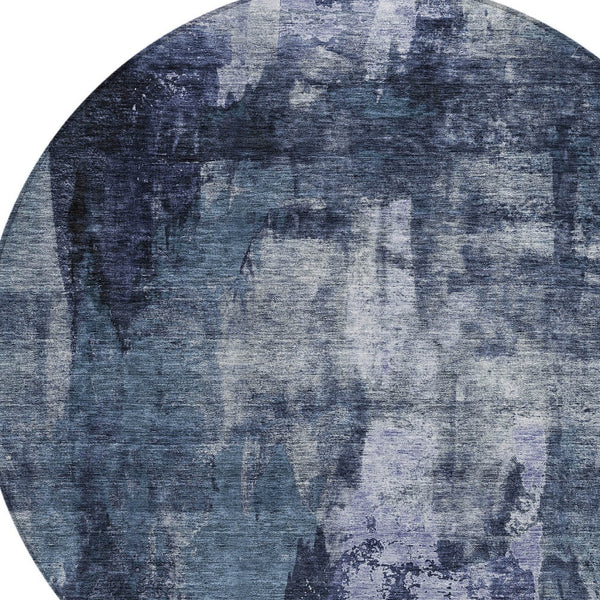 Homeroots 3' Stylish Brown Black And Beige Abstract Washable Area Rug For Indoor And Outdoor Spaces 8' Round Polyester 603169