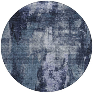 Homeroots 3' Stylish Brown Black And Beige Abstract Washable Area Rug For Indoor And Outdoor Spaces 8' Round Polyester 603169