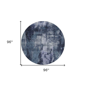 Homeroots 3' Stylish Brown Black And Beige Abstract Washable Area Rug For Indoor And Outdoor Spaces 8' Round Polyester 603169